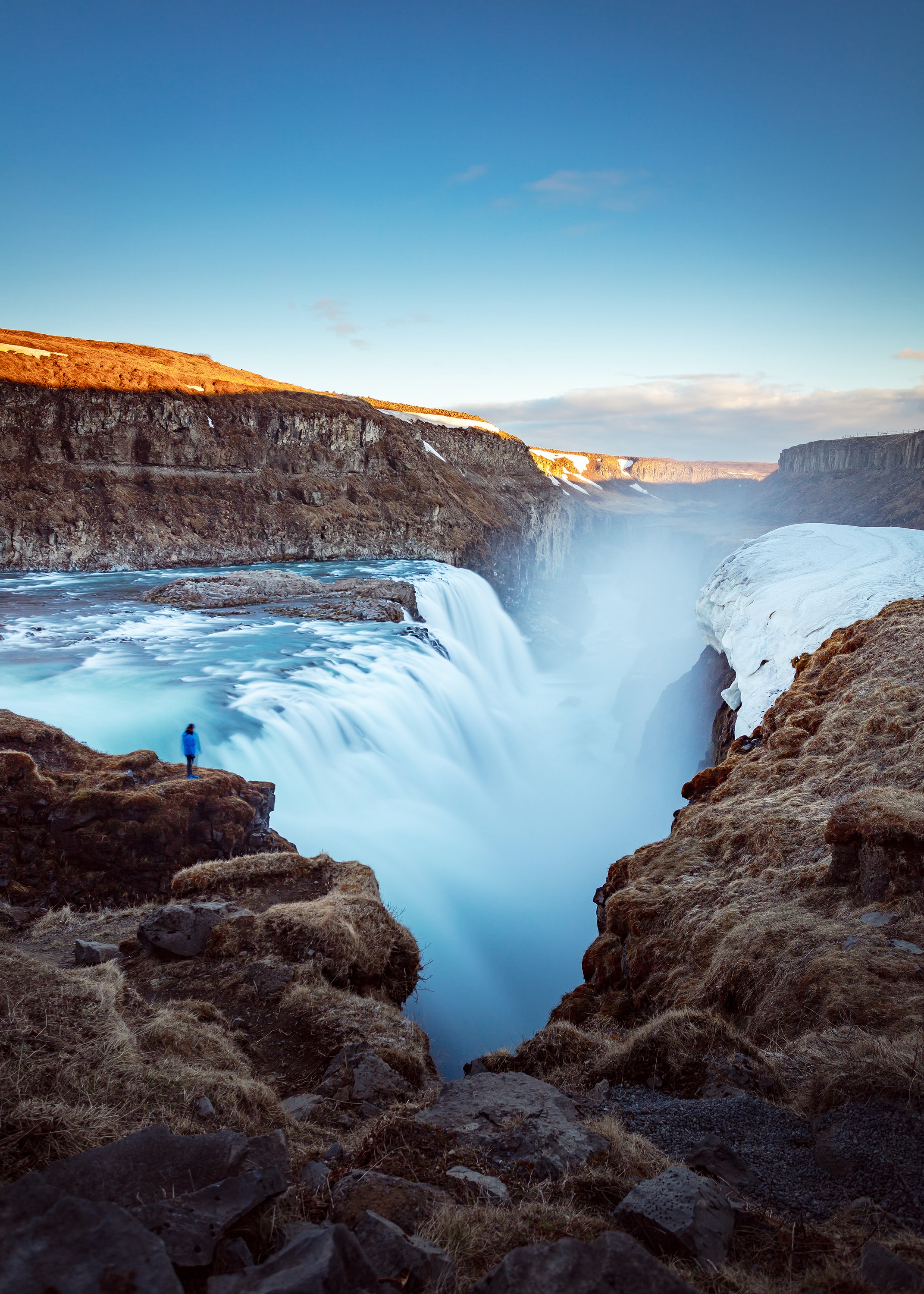 The start of a waterfall